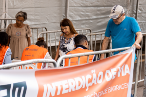 População mobilizada foi acolhida nos pontos de encontro. Foto: Patrícia Marotta